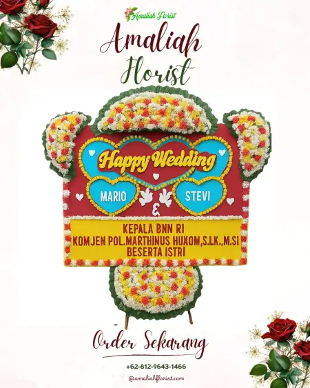 Papan Bunga Pernikahan Abai Siat